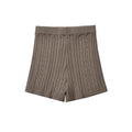 BELLA KNIT SHORT - BROWN