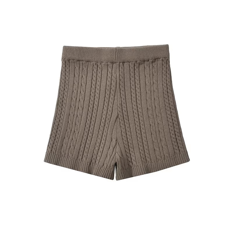 BELLA KNIT SHORT - BROWN