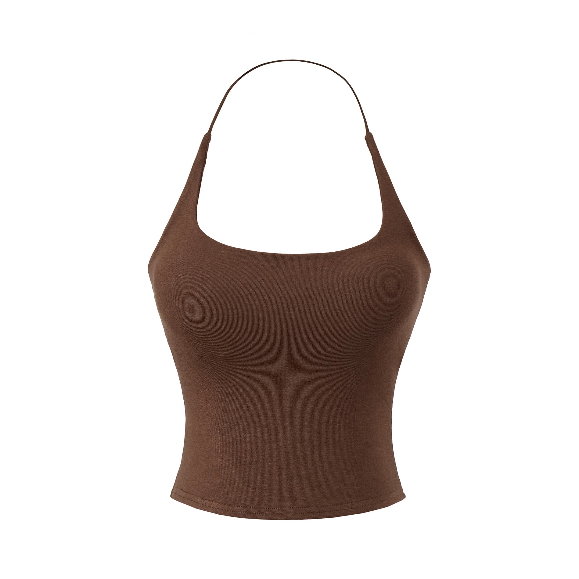 LILY BACKLESS TOP - DARK BROWN