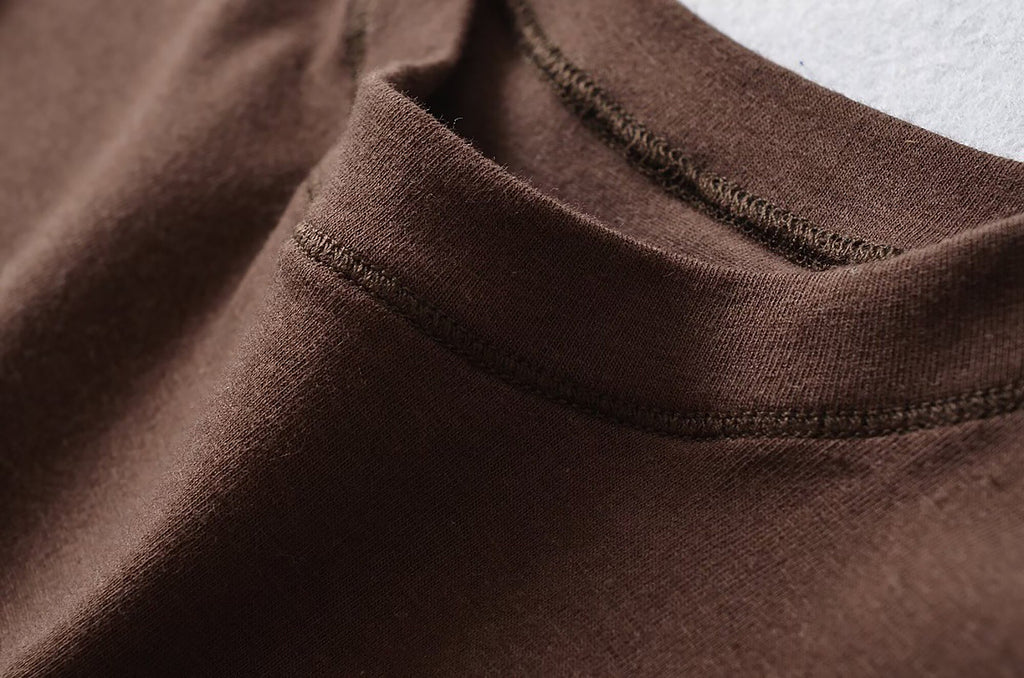 MY EVERYDAY BASIC SHORT SLEEVE TOP - DARK BROWN