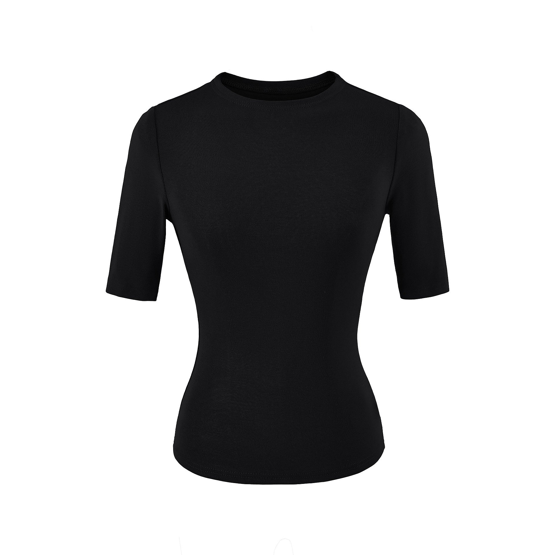 TAYLER CREW NECK TOP - BLACK