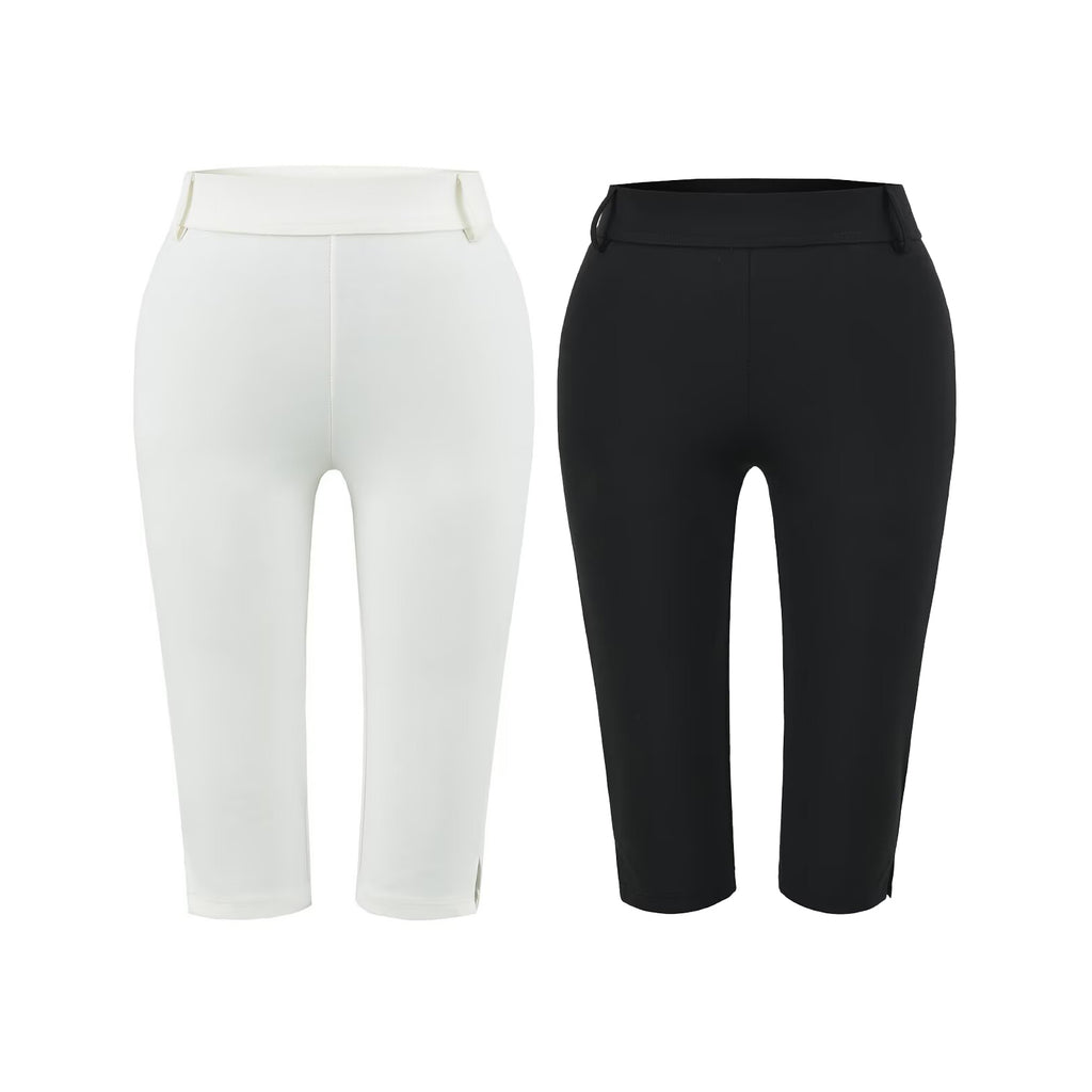 KIKI CAPRI PANT - WHITE / BLACK
