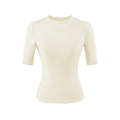 TAYLER CREW NECK TOP - CREAM