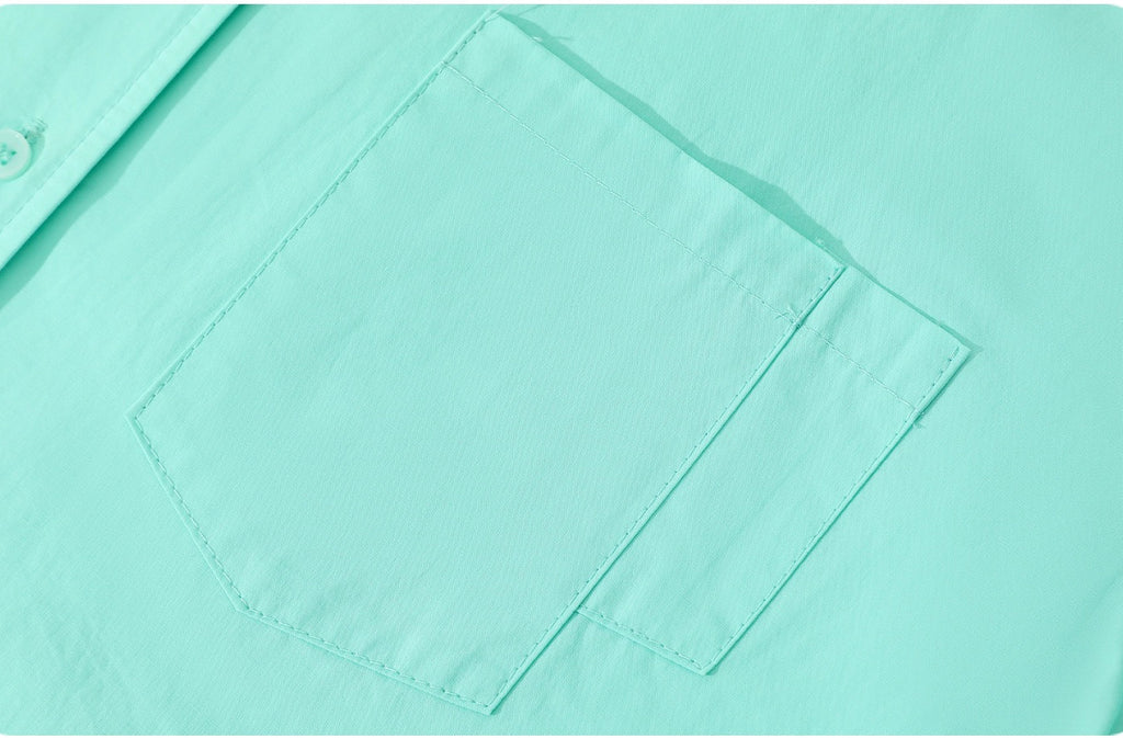 PICNIC DATE LOOSE FIT LONG SLEEVE SHIRT - MINT