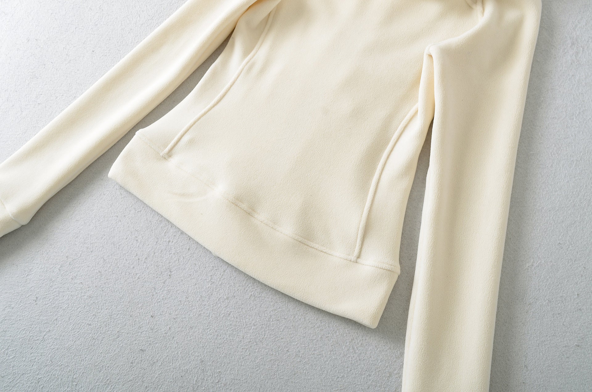 SOFT GIRL ERA ZIP UP HOODIE  - CREAM