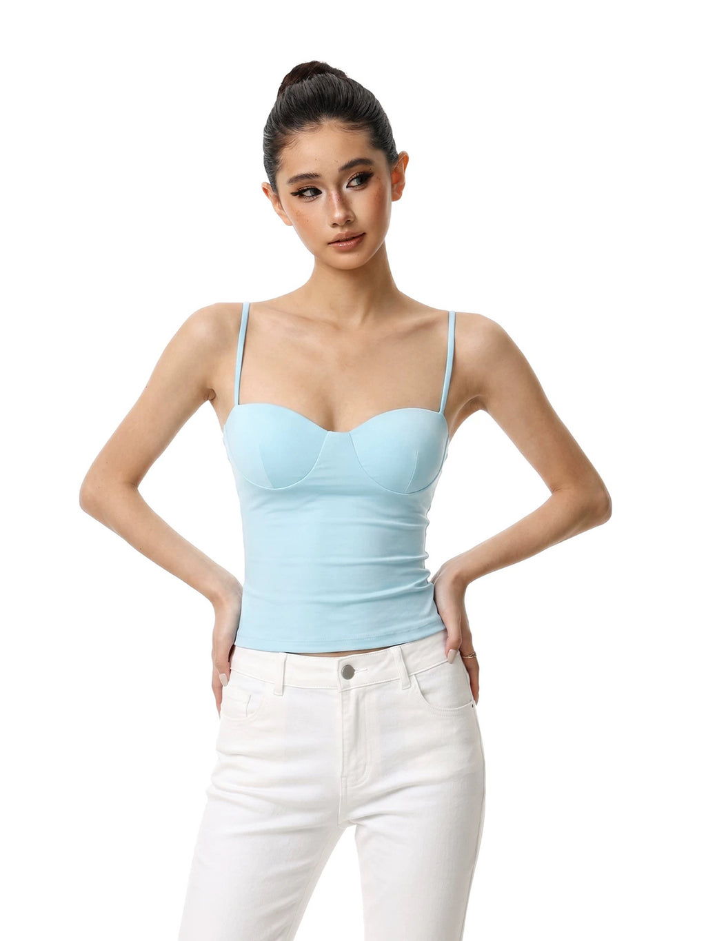 MONIQUE PADDED CAMISOLE TOP - MINT GREEN
