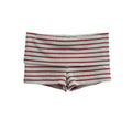 BONNIE STRIPED FOLDOVER WAIST SHORT - RED