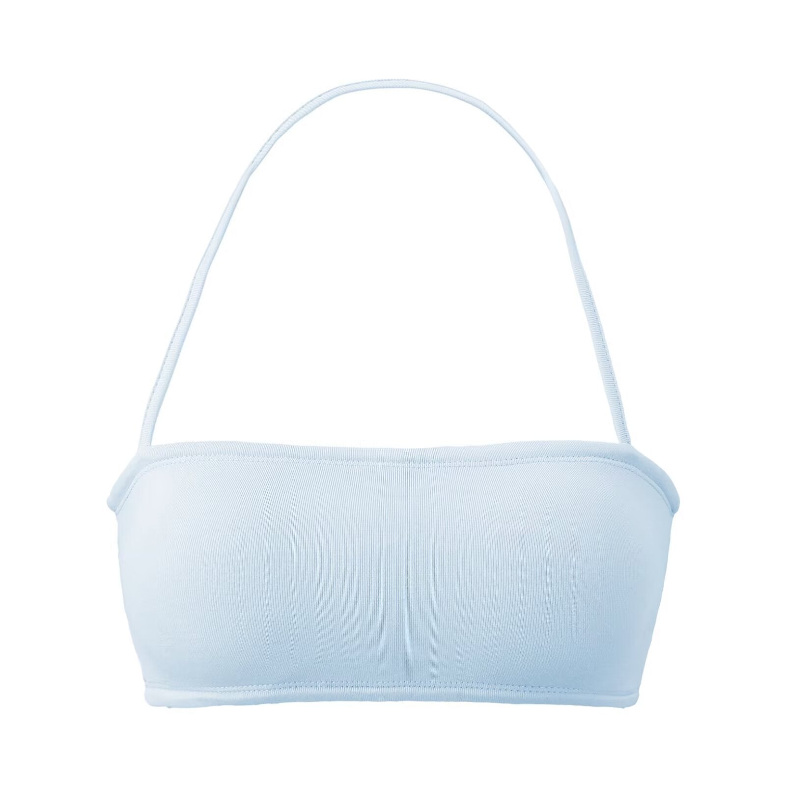 EYES ON ME STRAPLESS HALTER TOP & MINI SKORT SET - BABY BLUE