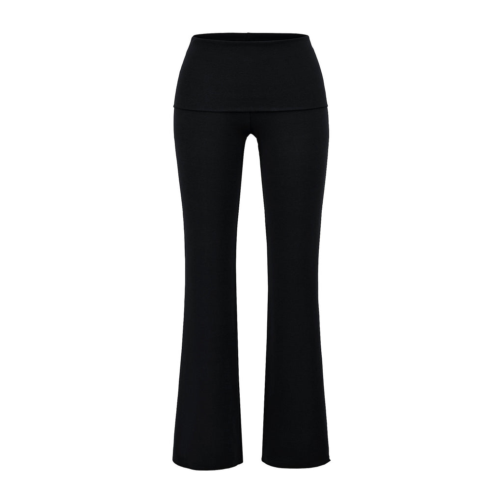 CRUSHING ON YOU FOLD OVER PANT - BLACK