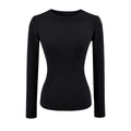 ALYSSA BASIC LONG SLEEVE TOP - BLACK