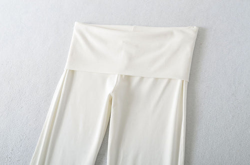 CRUSHING ON YOU FOLD OVER PANT - WHITE