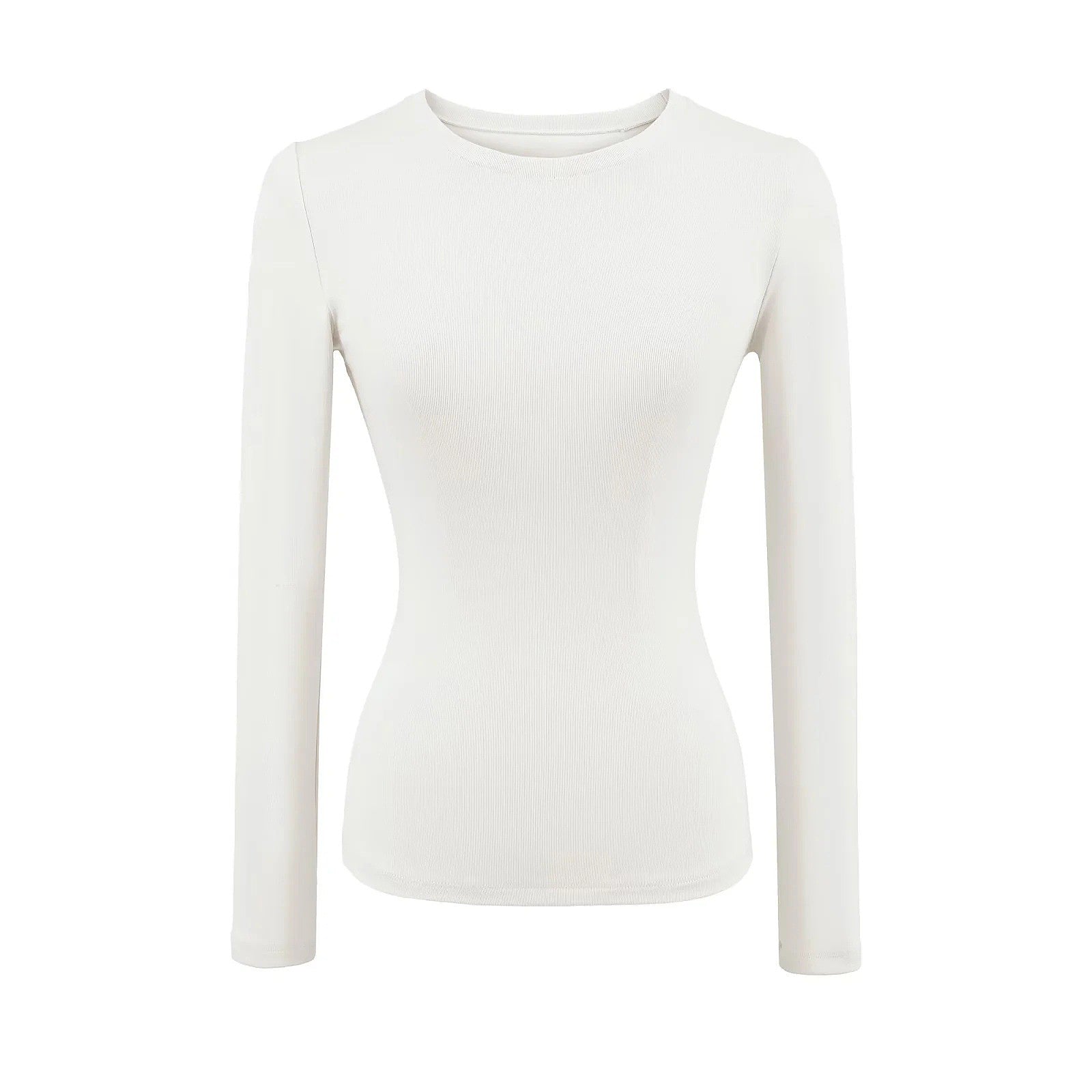 ALYSSA BASIC LONG SLEEVE TOP - WHITE