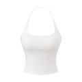 LILY BACKLESS TOP - WHITE / GRAY