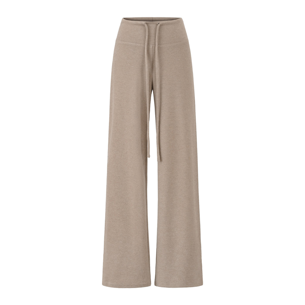 SUNDAY BRUNCH WIDE LEG PANT - CREAM / BEIGE / DARK BROWN