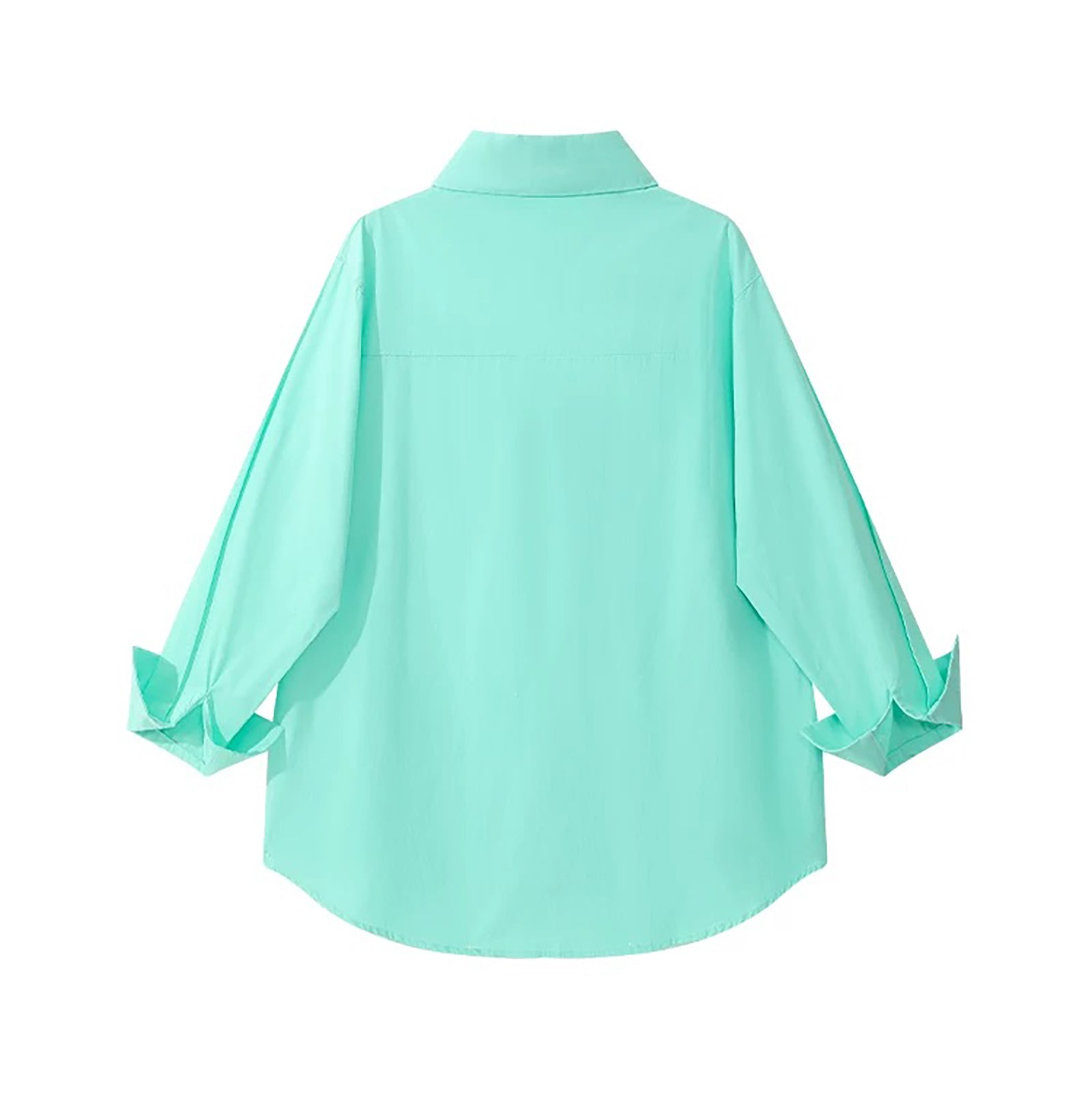 PICNIC DATE LOOSE FIT LONG SLEEVE SHIRT - MINT
