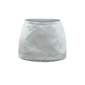 LORA SATIN LOW RISE MINI SKIRT - ICE BLUE / SILVER GRAY