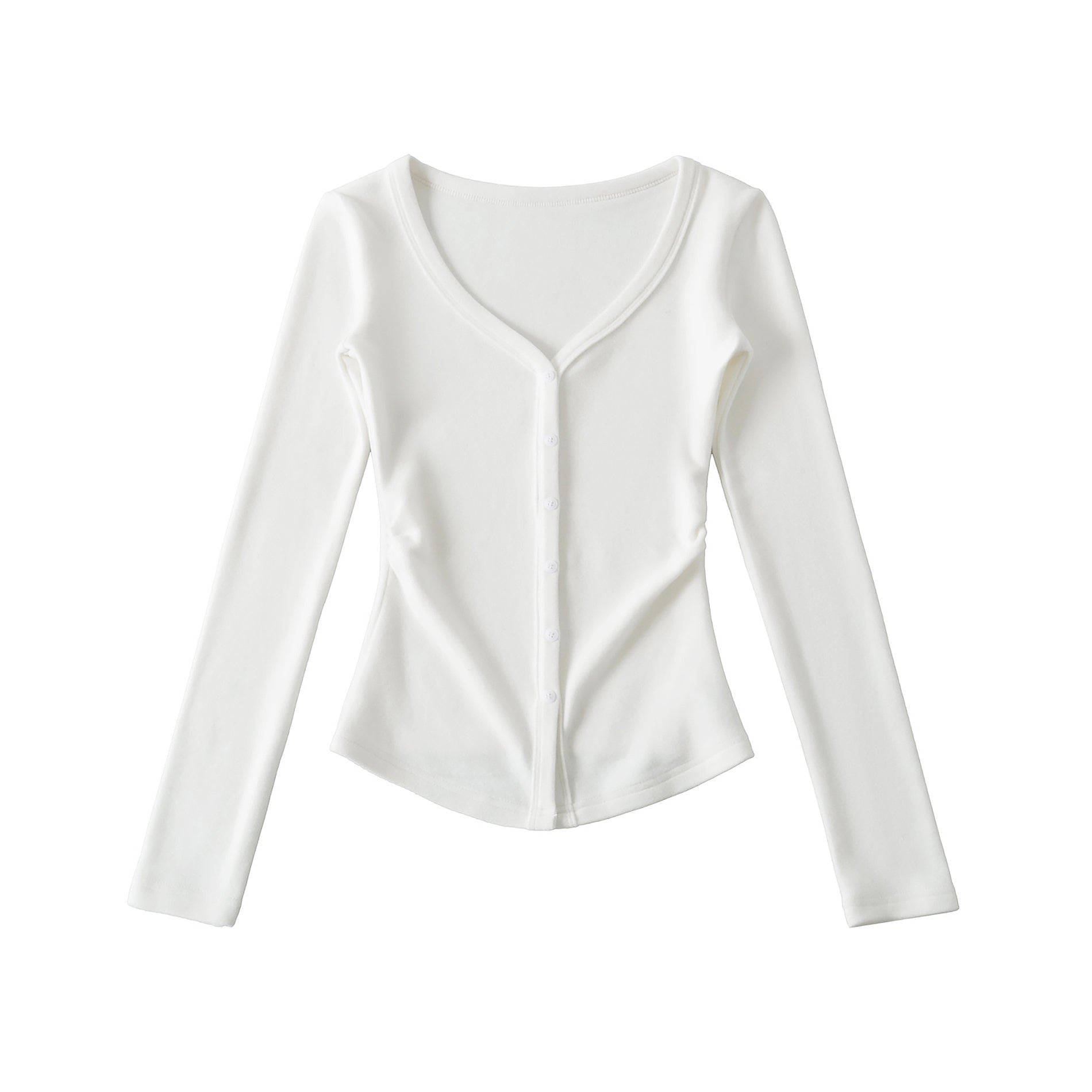 TOO SWEET BUTTON UP CARDIGAN TOP - WHITE / BLACK / DARK BROWN