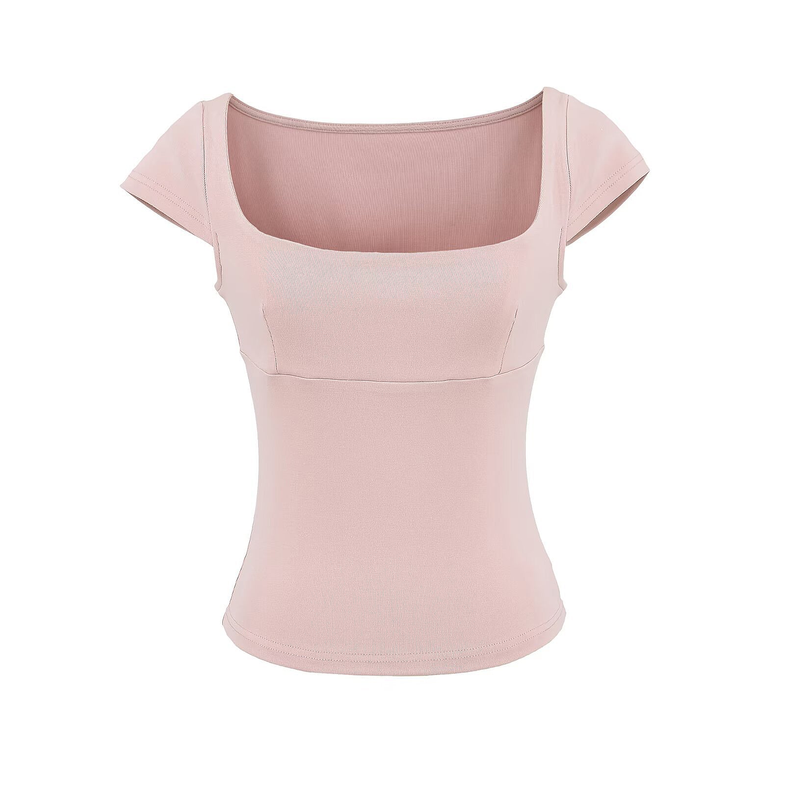 JENNY SQUARE NECK TOP - PINK