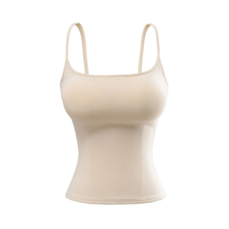 SYDNEY BRA CAMI TOP - BEIGE / DARK BROWN