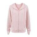 MINIMALIST FLEECE ZIP UP HOODIE - PINK