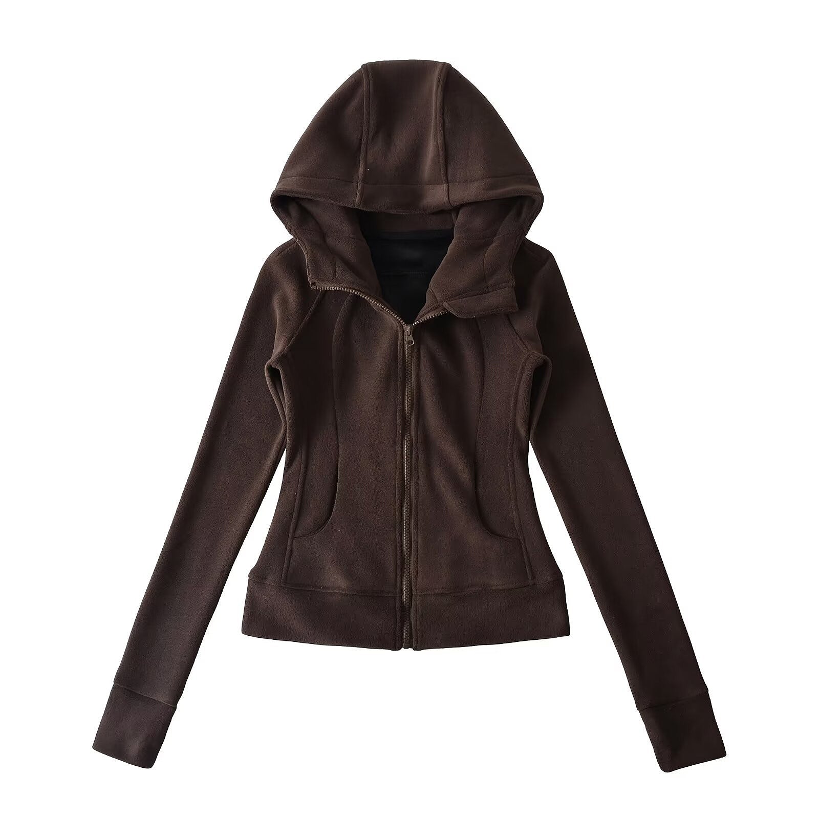SOFT GIRL ERA TRACK PANT SET - DARK BROWN