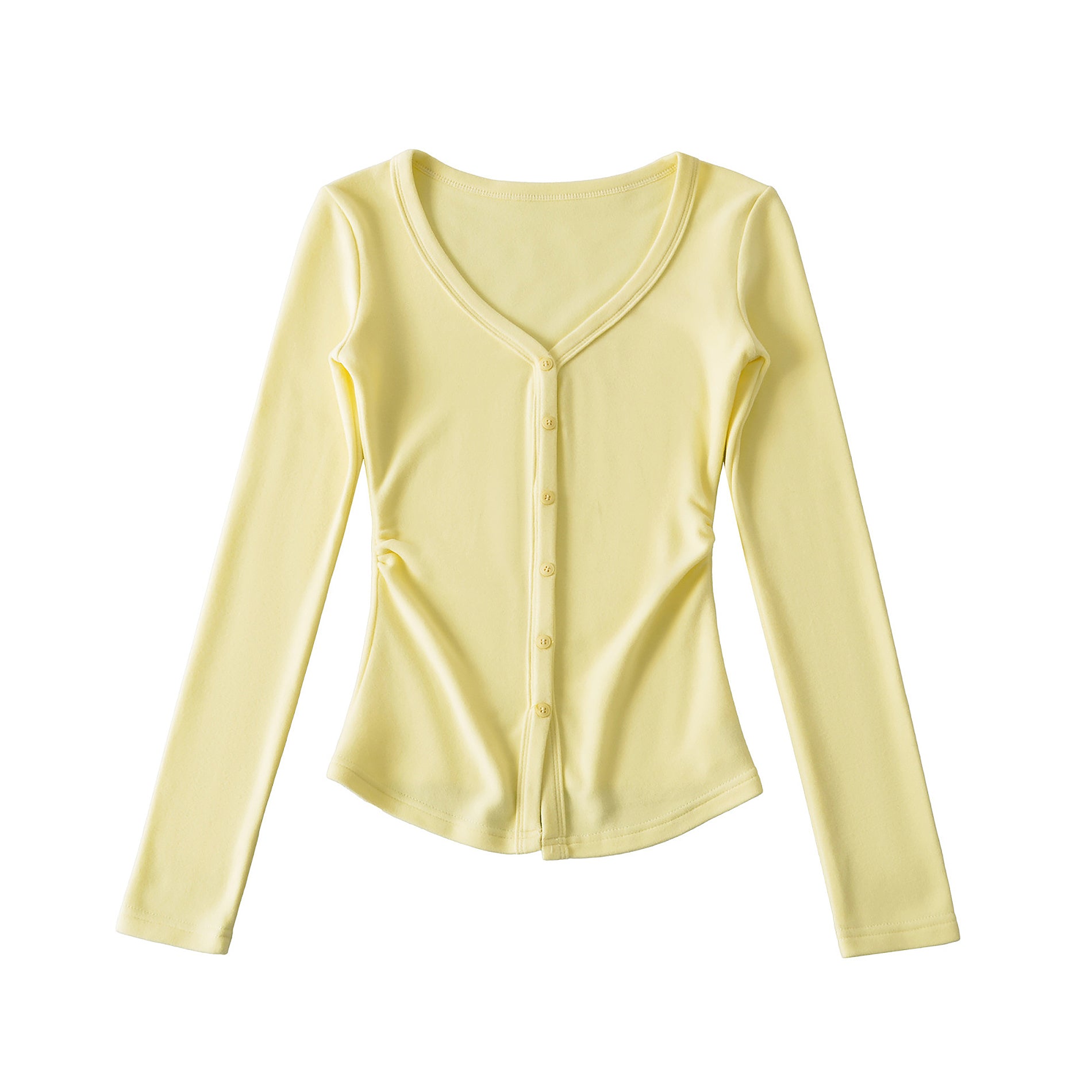 TOO SWEET BUTTON UP CARDIGAN TOP - YELLOW