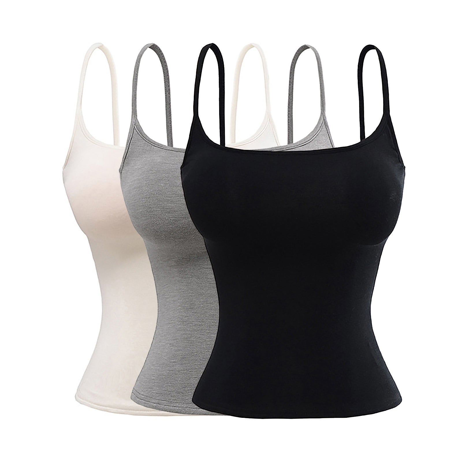 SYDNEY BRA CAMI TOP - WHITE / GRAY / BLACK